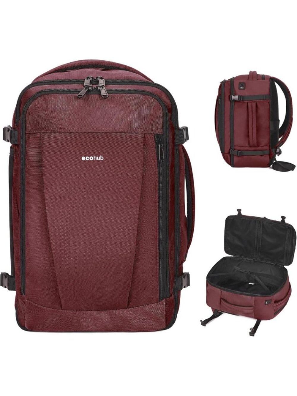 ECOHUB Travel Backpack 18x14x8 Frontier Airlines Personal Item Bag Red